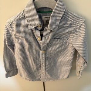 Carter's Classic Blue and White Striped Button-Down Shirt